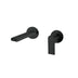 Nero Bianca Wall Basin/Bath Mixer 187mm Separate Back Plate Matte Black