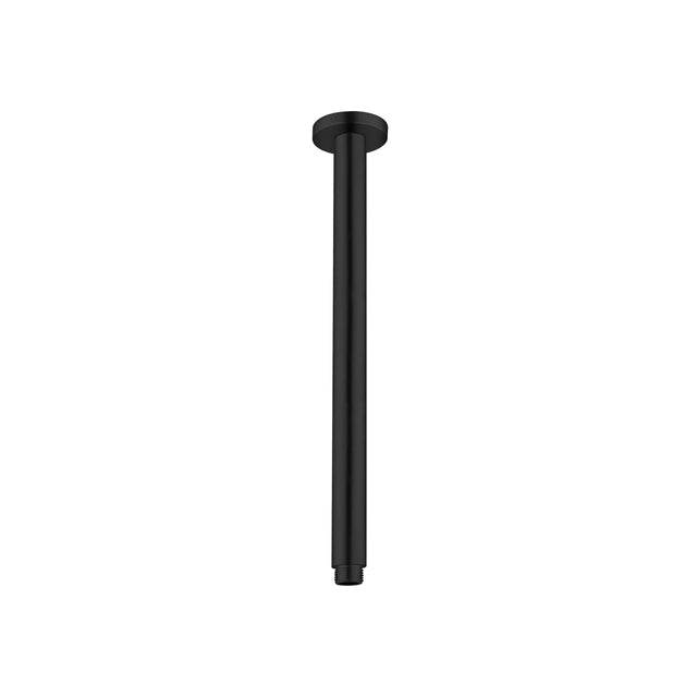 Nero Round Ceiling Arm 300mm Matte Black Shower Nero   