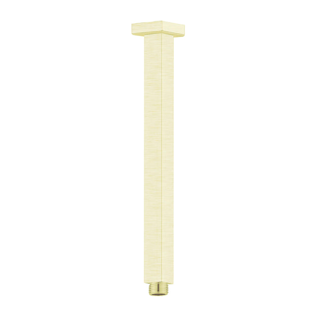 Nero Square Ceiling Arm 300mm Brushed Yellow Gold Shower Nero   