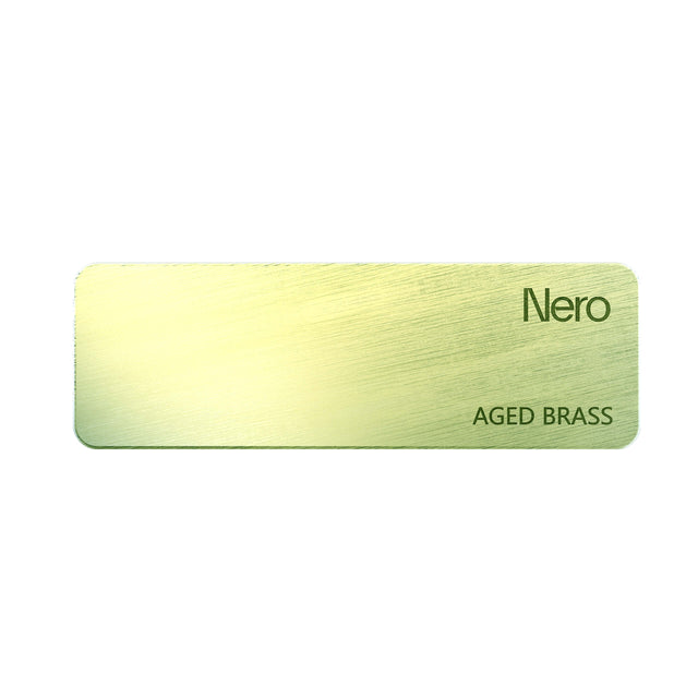 Nero Colour Sample Plate Aged Brass Sample Nero   