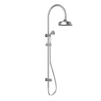 Nero York Twin Shower With White Porcelain Hand Shower Chrome