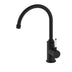 Nero York Kitchen Mixer Goosneck Spout With White Porcelain Lever Matte Black