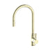 Nero York Pull Out Sink Mixer With Vegie Spray Function With Metal Lever Aged Brass