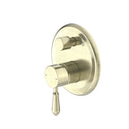Nero York Shower Mixer With Divertor With Metal Lever Aged Brass