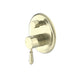 Nero York Shower Mixer With Divertor With Metal Lever Aged Brass