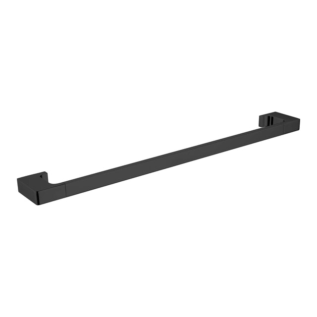 Nero Pearl Single Towel Rail 600mm Matte Black Bathroom Accessories Nero   