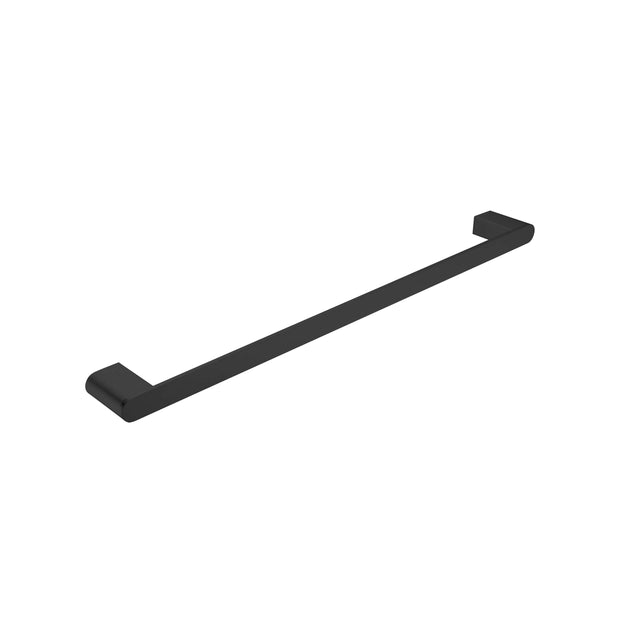 Nero Bianca Single Towel Rail 600mm Matte Black Bathroom Accessories Nero   