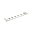 Nero Bianca Double Towel Rail 600mm Brushed Nickel