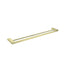 Nero Bianca Double Towel Rail 800mm Brushed Yellow Gold