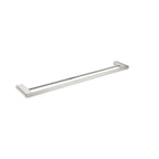 Nero Bianca Double Towel Rail 800mm Brushed Nickel