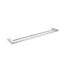 Nero Bianca Double Towel Rail 800mm Brushed Nickel
