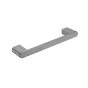 Nero Bianca hand towel rail gun metal with rounded mounting brackets by Tilemall
