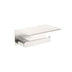 Nero Bianca Toilet Roll Holder with Cover Brushed Nickel