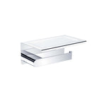 Nero Bianca Toilet Roll Holder with Cover Chrome