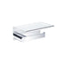 Nero Bianca Toilet Roll Holder with Cover Chrome