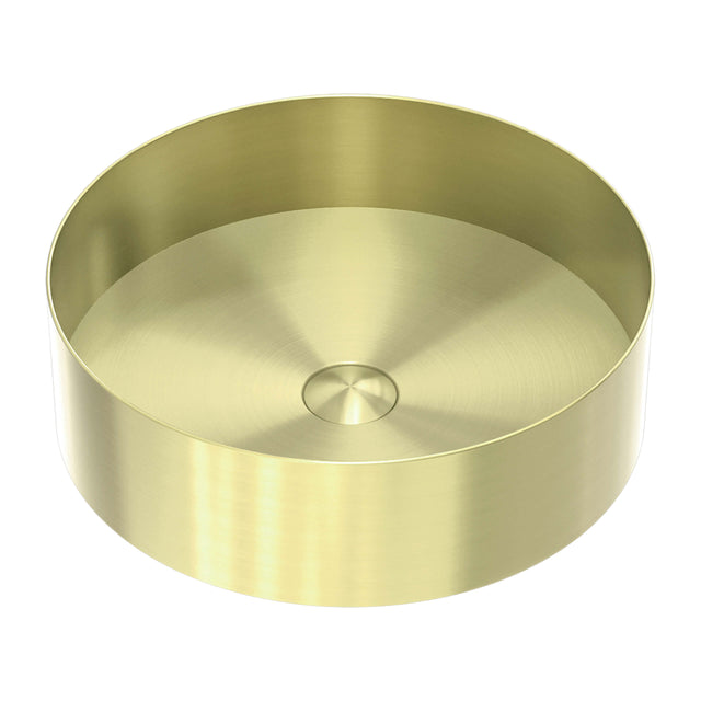 Nero Round 400mm Stainless Steel Basin Brushed Yellow Gold Bathroom Basin Nero   