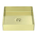 Nero Square 400mm Stainless Steel Basin Brushed Yellow Gold