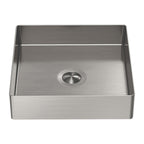 Nero Square 400mm Stainless Steel Basin Brushed Nickel
