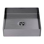 Nero Square 400mm Stainless Steel Basin Graphite