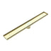 Nero Tile Insert V Channel 900x106mm Floor Grate 90mm Outlet Brushed Gold