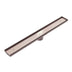 Nero Tile Insert V Channel 900x106mm Floor Grate 90mm Outlet Brushed Bronze