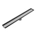 Nero Tile Insert V Channel 900x106mm Floor Grate 90mm Outlet Gun Metal