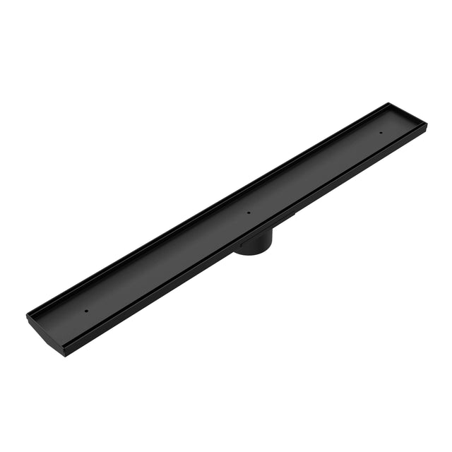 Nero Tile Insert V Channel Floor Grate 900mm with 89mm Outlet Matte Black Other Accessories Nero   