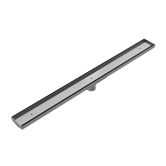 Nero Tile Insert V Channel Floor Grate 900mm with 50mm Outlet Gun Metal Other Accessories Nero   