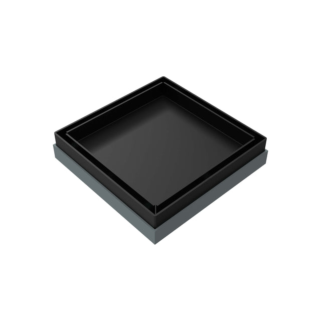 Nero 130mm Square Tile Insert Floor Waste 100mm Outlet Matte Black Other Accessories Nero   