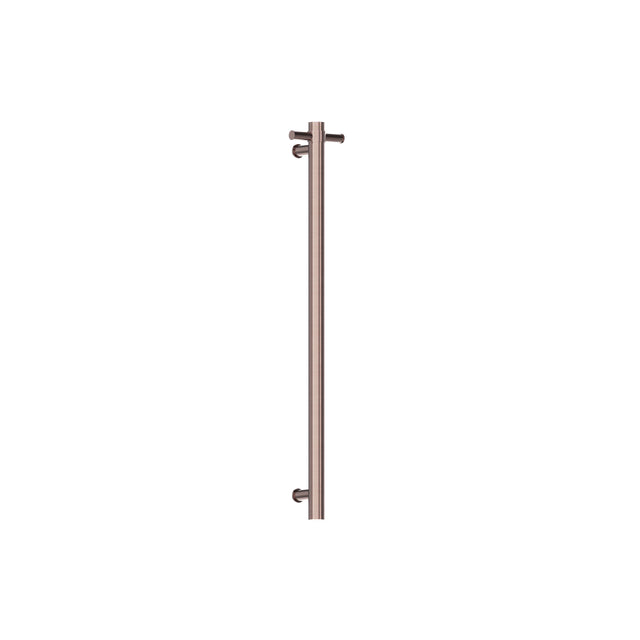 Nero Heated Vertical Towel Rail Brushed Bronze Bathroom Accessories Nero   