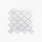 Marble Mosaic Baroque 75mm Honed Carrara