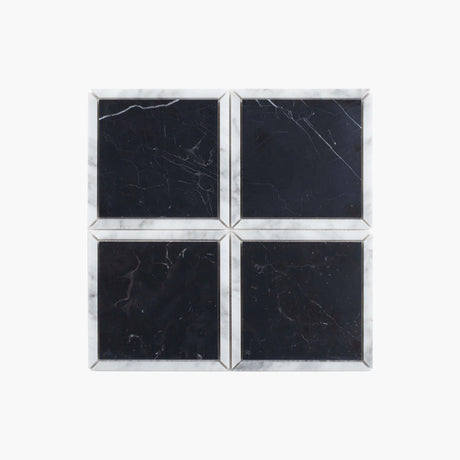 Natural-Marble-Mosaic-Border-150x150-Nero-Marquina-and-Carrara-Honed