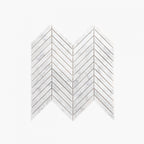 Marble Mosaic Chevron 15x110mm Honed Carrara