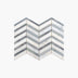 Marble Mosaic Chevron Honed Carrara and Alaskan Blue Sample