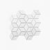 Marble Mosaic Diamond 45x78mm Honed White Sample
