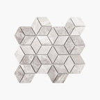 Marble Mosaic Diamond 45x78mm Honed Silver Grey