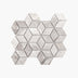 Marble Mosaic Diamond 45x78mm Honed Silver Grey Sample