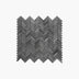 Marble Mosaic Herringbone 10x40mm Tumbled Basalt