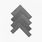 Marble Mosaic Herringbone 50x165mm Honed Basalt