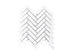 Marble Mosaic Herringbone 25x98mm Honed White Sample