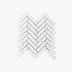 Marble Mosaic Herringbone 25x98mm Honed White