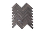 Marble Mosaic Herringbone 25x98mm Honed Grey Sample