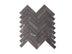 Marble Mosaic Herringbone 25x98mm Honed Grey Sample