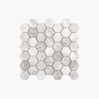Marble Mosaic Hexagon 48x48mm Honed Silver Grey