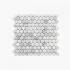 Marble Mosaic PennyRound 23x23mm Honed Carrara