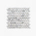 Marble Mosaic PennyRound 23x23mm Honed Carrara Sample