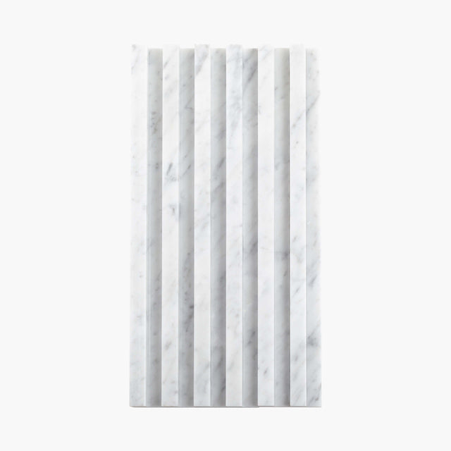 Natural Marble Mosaic Slat 40x450 Carrara Honed Sample Sample Tilemall   