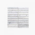 Marble Mosaic Kit Kat 25x150mm Honed Carrara