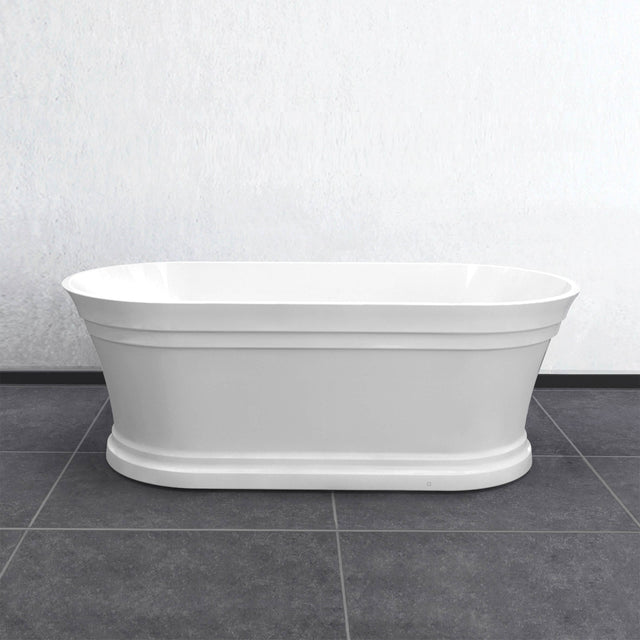 Hampton Freestanding Bath 1500mm Gloss White Bath Inspire   