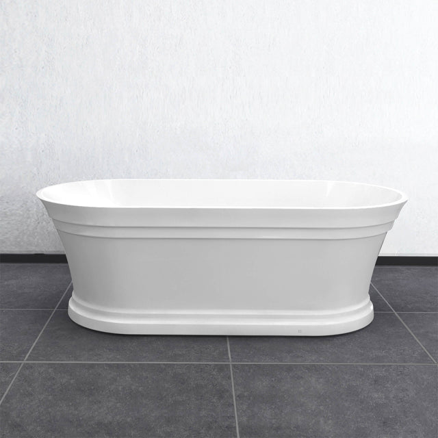 Hampton Freestanding Bath 1700mm Gloss White Bath Inspire   
